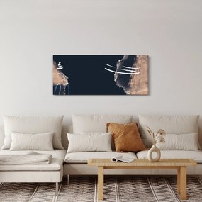 Obraz - Tmavomodrá abstrakcia (120x50 cm)