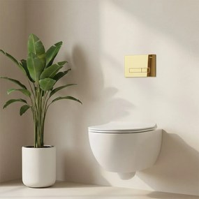 Rea Rea, podomietkový WC systém K011A-Q + tlačidlá HD, zlatá matná, KPL-E9560