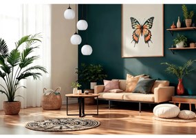 Závesné svietidlo Costa, 4x biele sklenené tienidlo, b, o