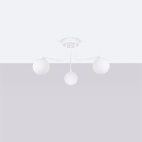 Stropné svietidlo Astral, 3x biele sklenené tienidlo, w