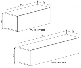 OBÝVACIA STENA ELEGANTE BIELY LESK LED