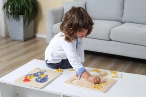 Puzzle na podložke s rúčkami Viga 44611 psík