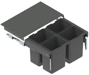 Zásuvka s odpadkovými košmi KB=80 h=32 nl-480 grafit