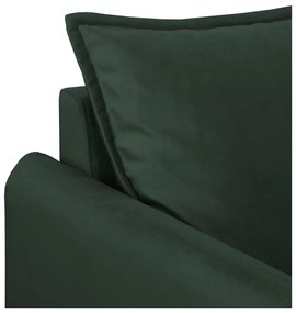 Tmavozelená zamatová pohovka 138 cm Juli – Ropez