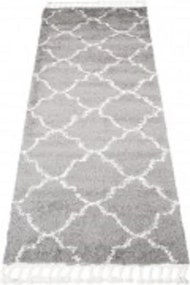 TA Koberec G938B TMAVO ŠEDÁ/KRÉMOVÁ BOHO Rozmer: 80x250 cm