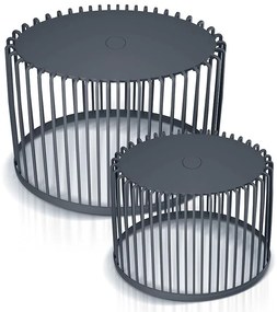 Set 2 univerzálnych oválnych košov, 30 + 55 l, antracit