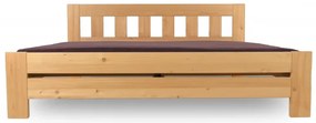 Drevená vyvýšená manželská posteľ KUBA - smrek, 200x180