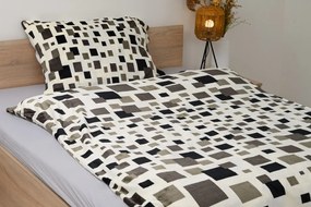 Obliečky mikroplyš LUXOR bielo-sivé Rozmer obliečky: 70 x 90 cm | 140 x 200 cm