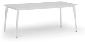 Rokovací stôl PRIMO OMEGA, 1800 x 900 mm, biela podnož, biela