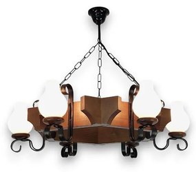 Brilagi - Luster na reťazi QUEEN 6xE14/40W/230V buk/orech