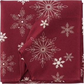 Vianočný obrus SNOWFALL 85x85 cm, vínový