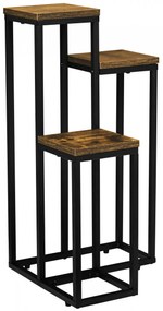 Stojan na kvety Munir čierny/dub