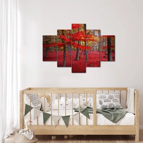 Obraz - Červený les (150x105 cm)