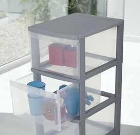 SUNDIS Úložný box s 3 zásuvkami, antracit, OFFICEMIX - MAXI