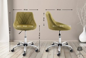 Pracovná stolička Lazio - látka - Zelená