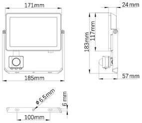 Philips - LED Vonkajší reflektor so senzorom PROJECTLINE LED/30W/230V IP65 4000K