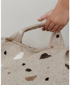 Svetlohnedý detský sedací vak z textílie buklé/ženilkový Terrazzo Chair – Wigiwama