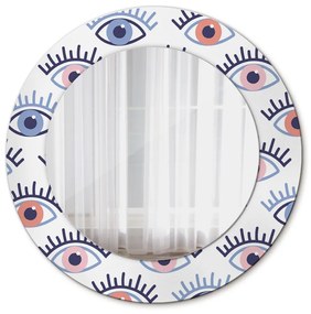 Okrúhle ozdobné zrkadlo Štýl moderných očí fi 50 cm