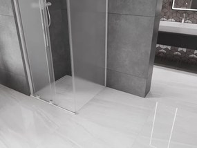 Mexen Velar, sprchový kút s posuvnými dverami 120 x 120 cm, 8mm sklo námraza, chrómová, 871-120-120-31-01