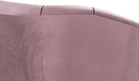 Trojmiestna pohovka Olivio, svetle ružová zamatová látka