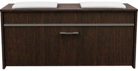 Veľká skrinka na topánky so sedadlom wenge