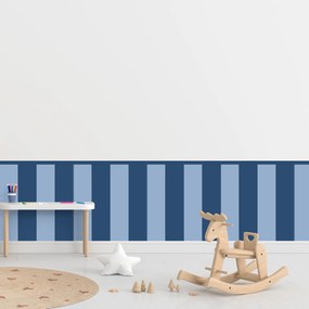 PIPPER. Obdĺžnik - Tmavomodrá farba - textilná nálepka na stenu Farba: Kombinácia, Veľkosť: 60 cm
