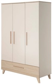 Krémová/v prírodnej farbe detská šatníková skriňa v dekore duba 118x190x52 cm Sidney – Roba