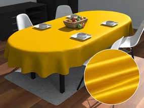 Biante Saténový oválny obrus polyesterový Satén LUX-041 Kanárikovo žltý 80x120 cm