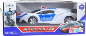 LEAN Toys Auto robot 2v1 policajné auto na diaľkové ovládanie RC 1:18