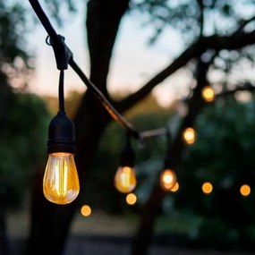 Vonkajší dekoračná reťaz GIRLANDA 10xE27/15W/230V 10m IP44