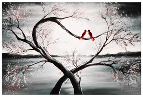 Gario Ručne maľovaný obraz Vtáčia láska Rozmery: 120 x 80 cm