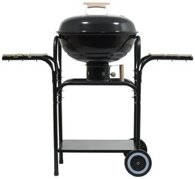 Prenosný gril na drevené uhlie čierna/drevo