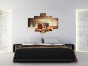 Obraz - Káva a raňajky (150x105 cm)