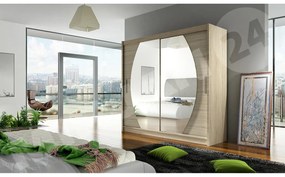 Skriňa London IV, Farby: kašmír, Osvetlenie: osvetlenie LED RGB - farebné