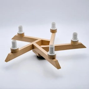 Prisadený luster ANTONIO 5xE14/40W/230V dub