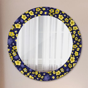 Okrúhle ozdobné zrkadlo Sladké malé kvety fi 60 cm