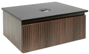 Kúpeľňová skrinka pod umývadlo SAT Evolution 78x30x44,8 cm matný orech SATEVO80NAZ, 1 ks