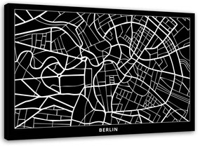 Obraz na plátně Mapa města Berlín - 90x60 cm
