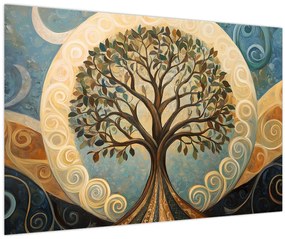 Obraz – Strom života a špirály (90x60 cm)
