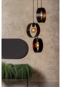 Luster na lanku HAPPY 3xE27/60W/230V čierna