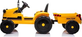 LEAN CARS Batériový traktor s prívesom CH9959 žltý