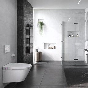 Mereo Mereo, WC s integrovaným elektronickým bidetom, RIMLESS, 592x380x430 mm, keramické, so sedátkom, MER-VSD110S2
