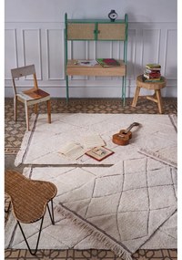 Krémový prateľný ručne tkaný bavlnený koberec 140x200 cm Bereber – Lorena Canals