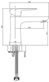 Cersanit S951-359 - Umývadlová batéria CITY 15 cm lesklý chróm