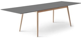 Rozkladací jedálenský stôl v antracitovo-prírodnej farbe 100x210 cm Meza – Hammel Furniture