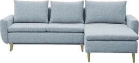 Rohová sedacia súprava Enjoy, béžovo-modrá tkanina