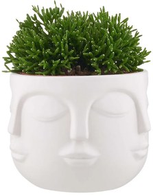 ARTIST Kvetináč s tvárou  Ø13cm - bílá