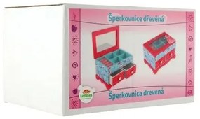 Teddies Drevená šperkovnica Princess, 18 x 12 x 12 cm