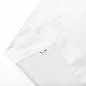 Biante Saténový prehoz/behúň na posteľ Satén LUX-L040 Biely 60x240 cm
