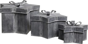 Sada 3ks darčekových krabíc hviezda so stuhou – 29*29*18/ 24*24*14/ 19*19*10 cm